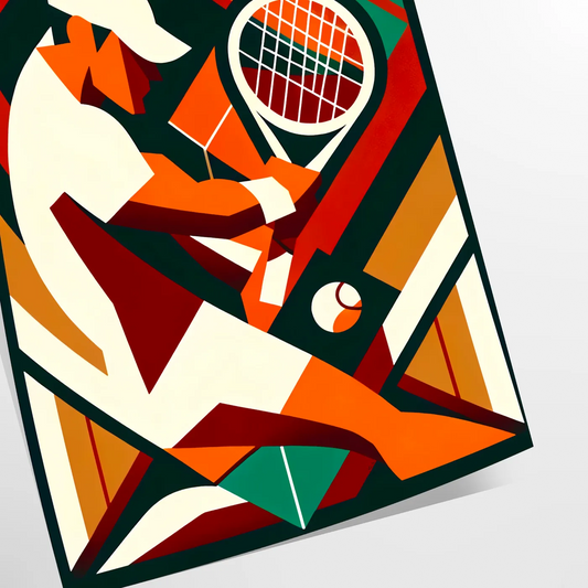 Classic Vintage tennis design capturing the spirit of global Grand Slam tournament elegant living room interior framed print