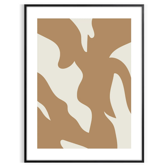 decor Bohemian Shape Poster earthy gray brown tones captivating wall art piece modern aesthetics boho charm perfect gift personal treasure A4 cm A0 formats