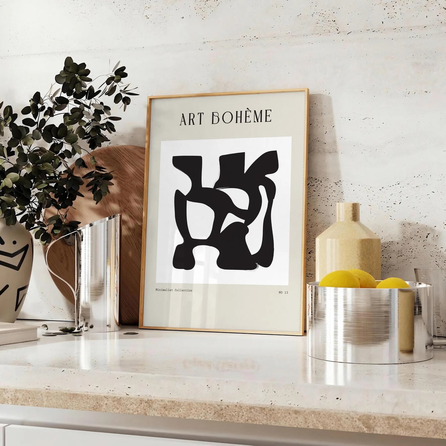 space shape bohemian poster palette gray black captivating piece wall art ideal gift modern touch décor standalone print perfect enthusiast collection