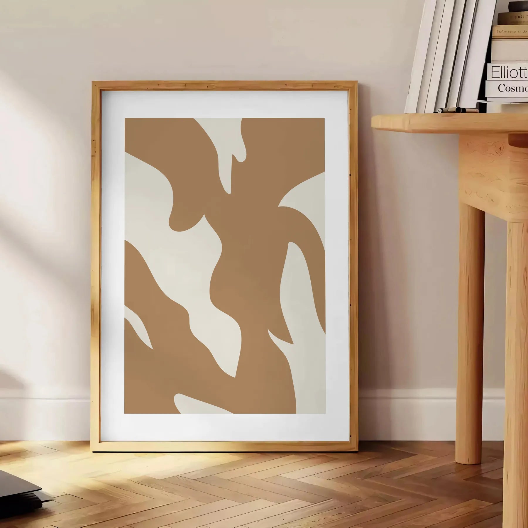 decor Bohemian Shape Poster earthy gray brown tones captivating wall art piece modern aesthetics boho charm perfect gift personal treasure A4 cm A0 formats