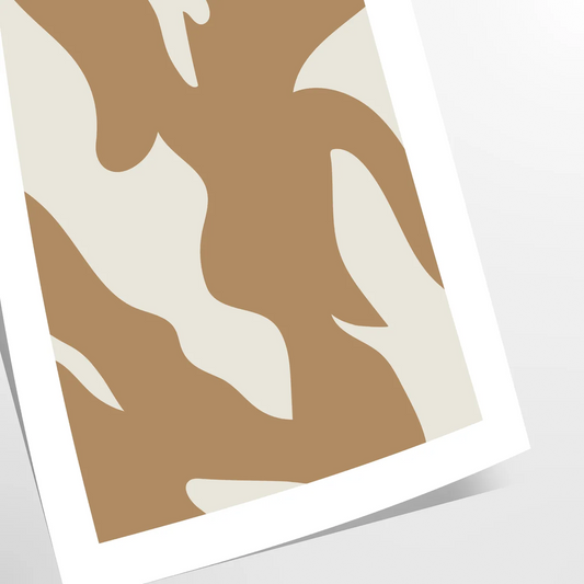 decor Bohemian Shape Poster earthy gray brown tones captivating wall art piece modern aesthetics boho charm perfect gift personal treasure A4 cm A0 formats