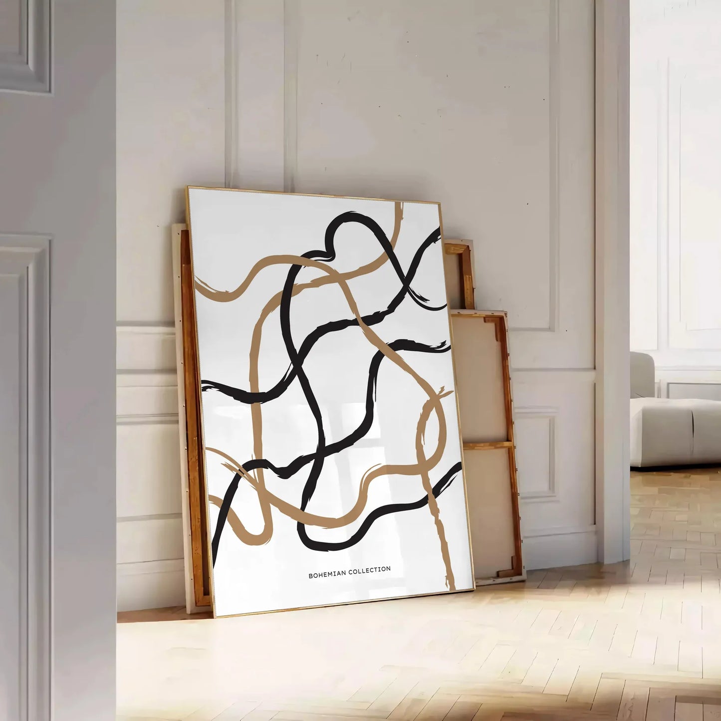 space stunning boho wall art prints shape poster chic gray black blends modern elegance artistic flair home decor unique gift artwork timeless addition alone print