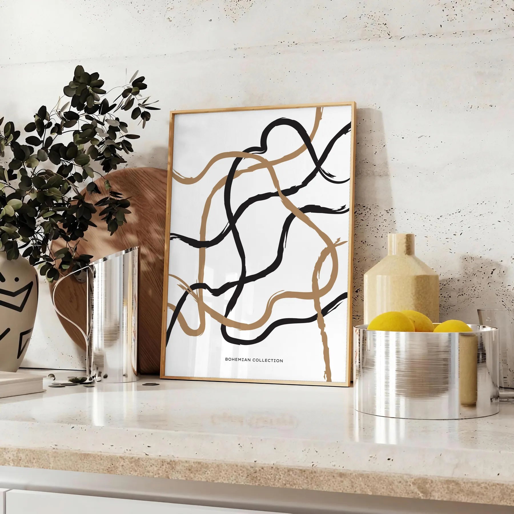 space stunning boho wall art prints shape poster chic gray black blends modern elegance artistic flair home decor unique gift artwork timeless addition alone print