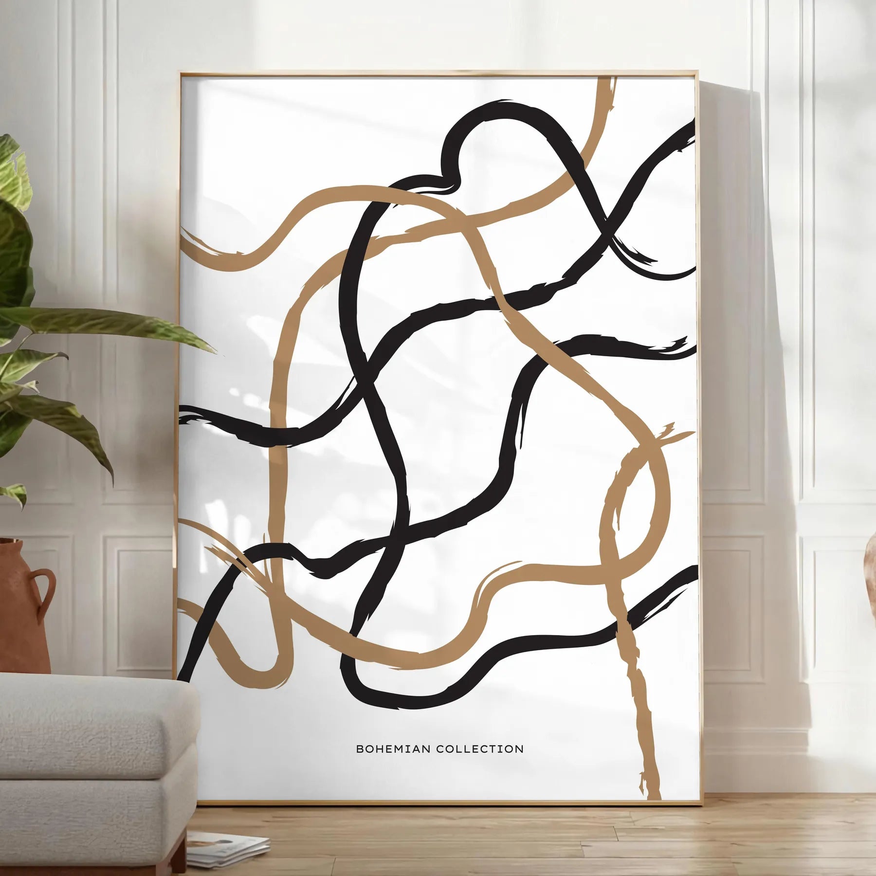 space stunning boho wall art prints shape poster chic gray black blends modern elegance artistic flair home decor unique gift artwork timeless addition alone print