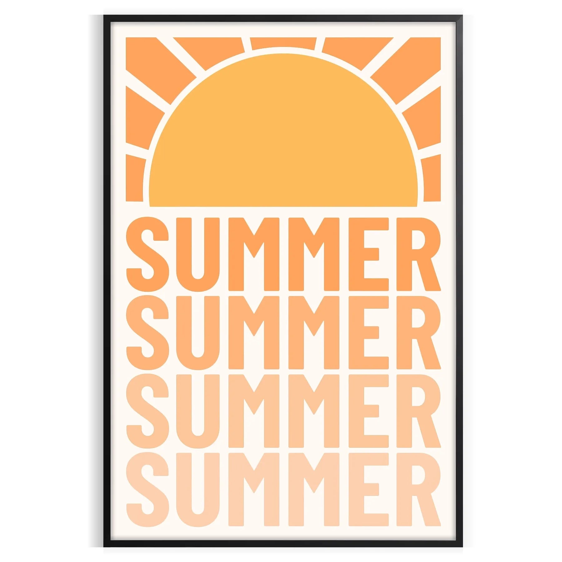 space summer vibes stunning graphic art poster warm browns vibrant yellows wall unforgettable gift room eye print A4 cm A0 sizes