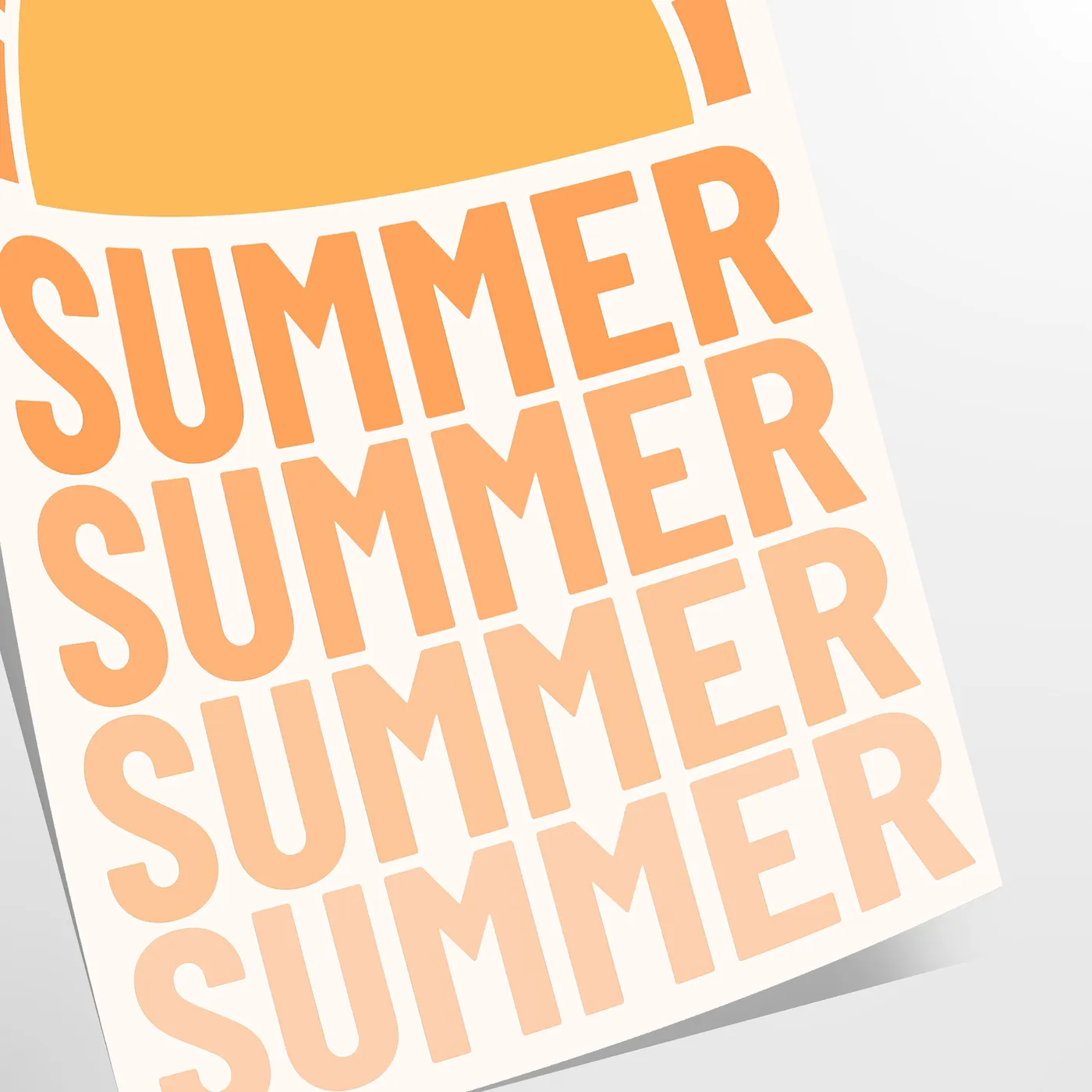 space summer vibes stunning graphic art poster warm browns vibrant yellows wall unforgettable gift room eye print A4 cm A0 sizes