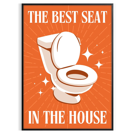 space Best Seat House poster rich brown green hues captivating wall art perfect gift decor sizes A4 cm A0