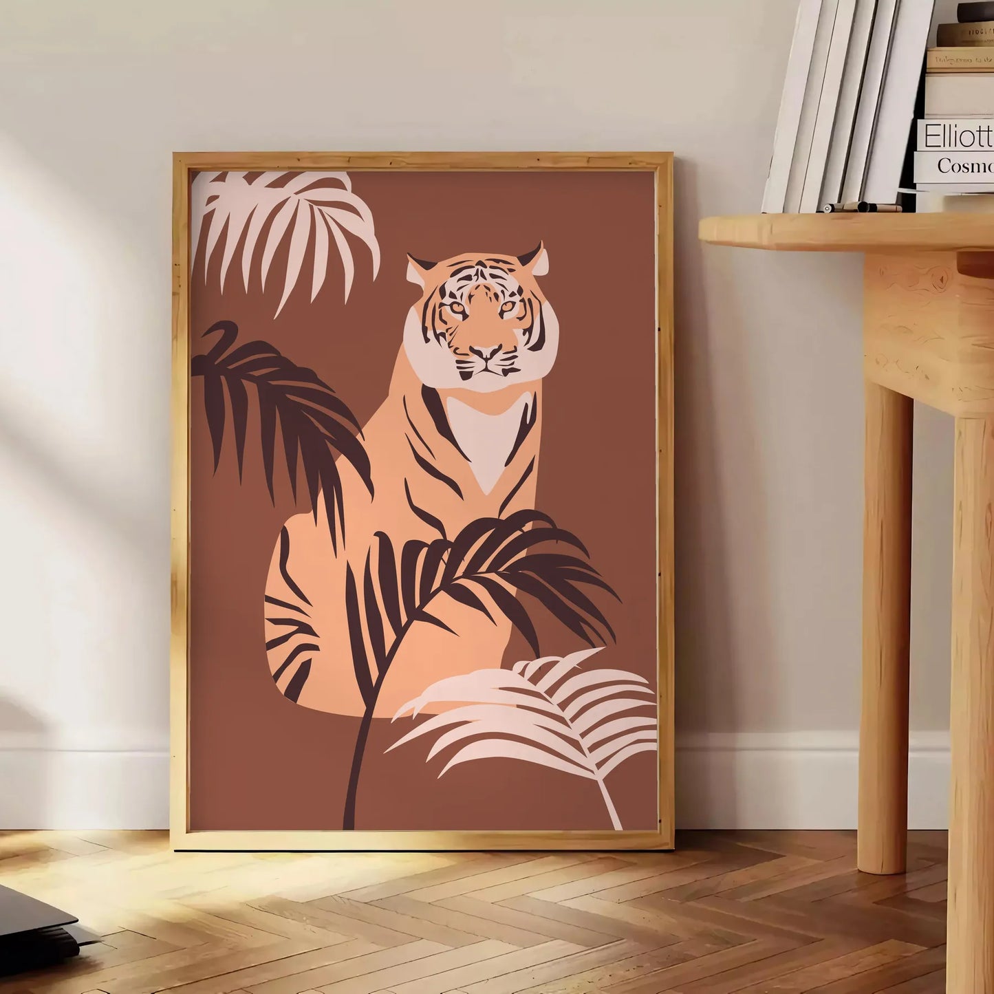 allure tiger animal art poster stunning gray green hues captivating wall print perfect nature enthusiasts extraordinary gift space artwork available loose