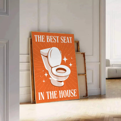 space Best Seat House poster rich brown green hues captivating wall art perfect gift decor sizes A4 cm A0
