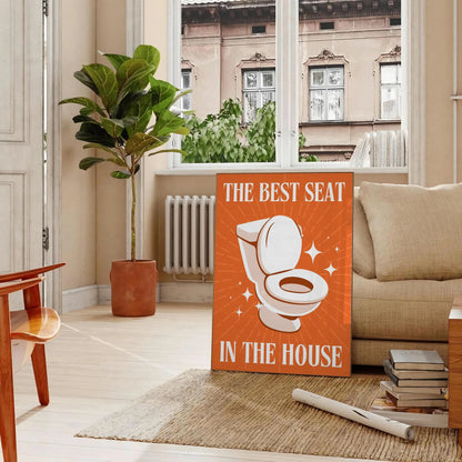 space Best Seat House poster rich brown green hues captivating wall art perfect gift decor sizes A4 cm A0
