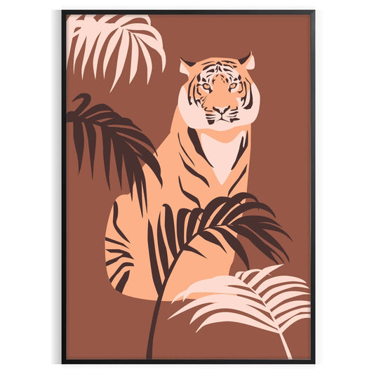 allure tiger animal art poster stunning gray green hues captivating wall print perfect nature enthusiasts extraordinary gift space artwork available loose
